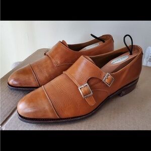 Meermin Tan Double Monkstrap Goodyear Welted leather shoes - WOMEN UK 6 / US 8